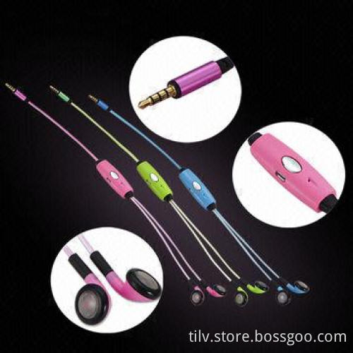 3.5mm Wired Stereo Earphone, Cable Can Flash Light with Music Rhythm